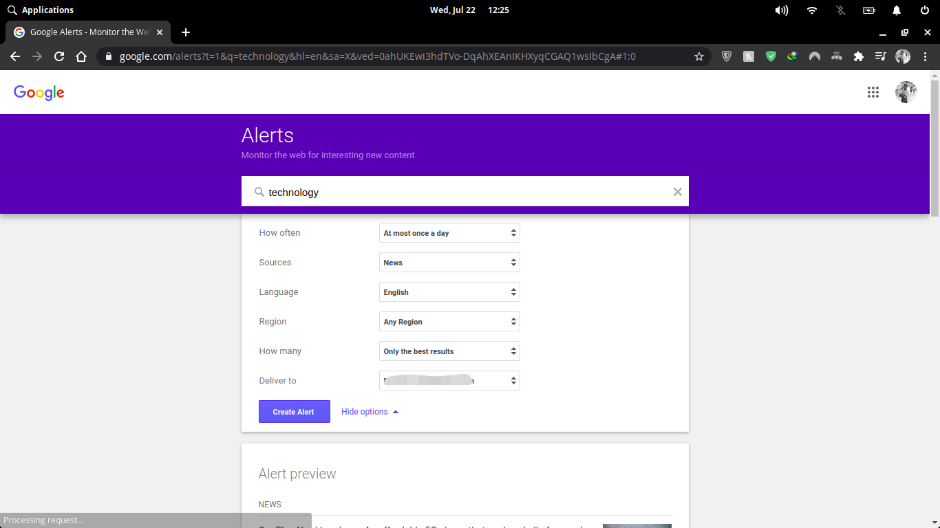 Google News as an RSS feed reader