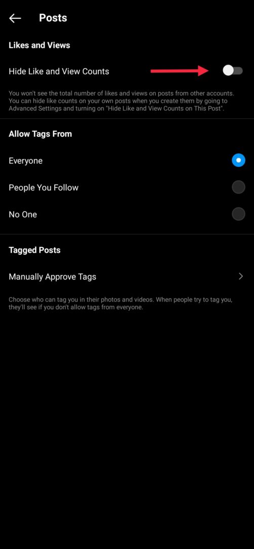 How to hide like counts on Instagram