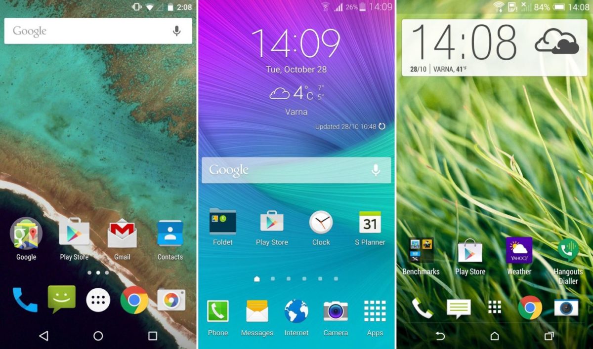 Android UI Skin Gawking geeks Stock vs OEM Android